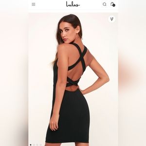 Lulu's black cross back mini dress